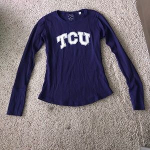 TCU TEXAS CHRISTIAN UNIVERSITY LONG SLEEVE SHIRT